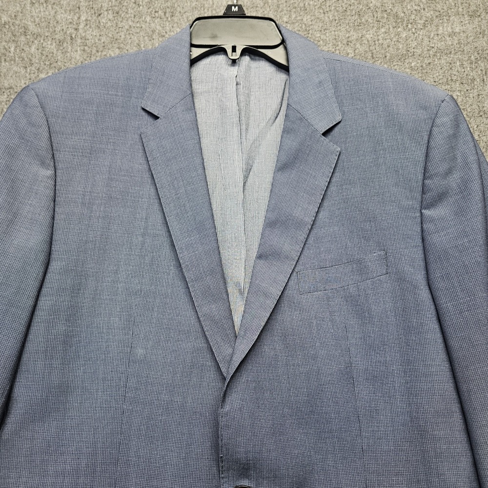 Hugo Boss Blazer Mens 42L Blue The Keys12/Shaft2 Sport Coat Micro Pattern